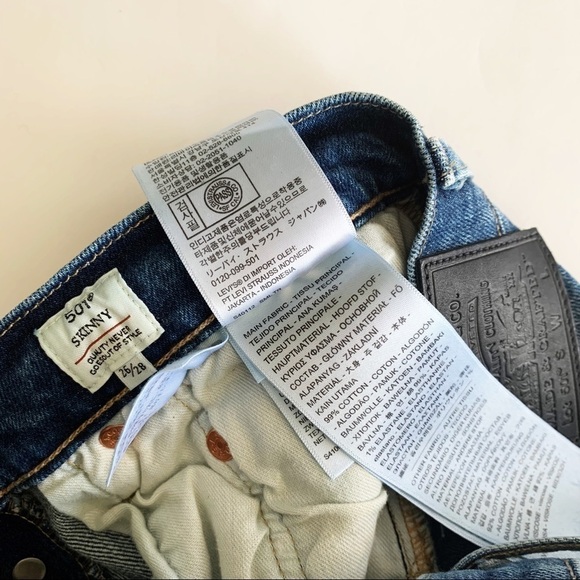 Levi’s Free People Studded Skinny Jeans Womens Size 26 - Picture 8 of 9